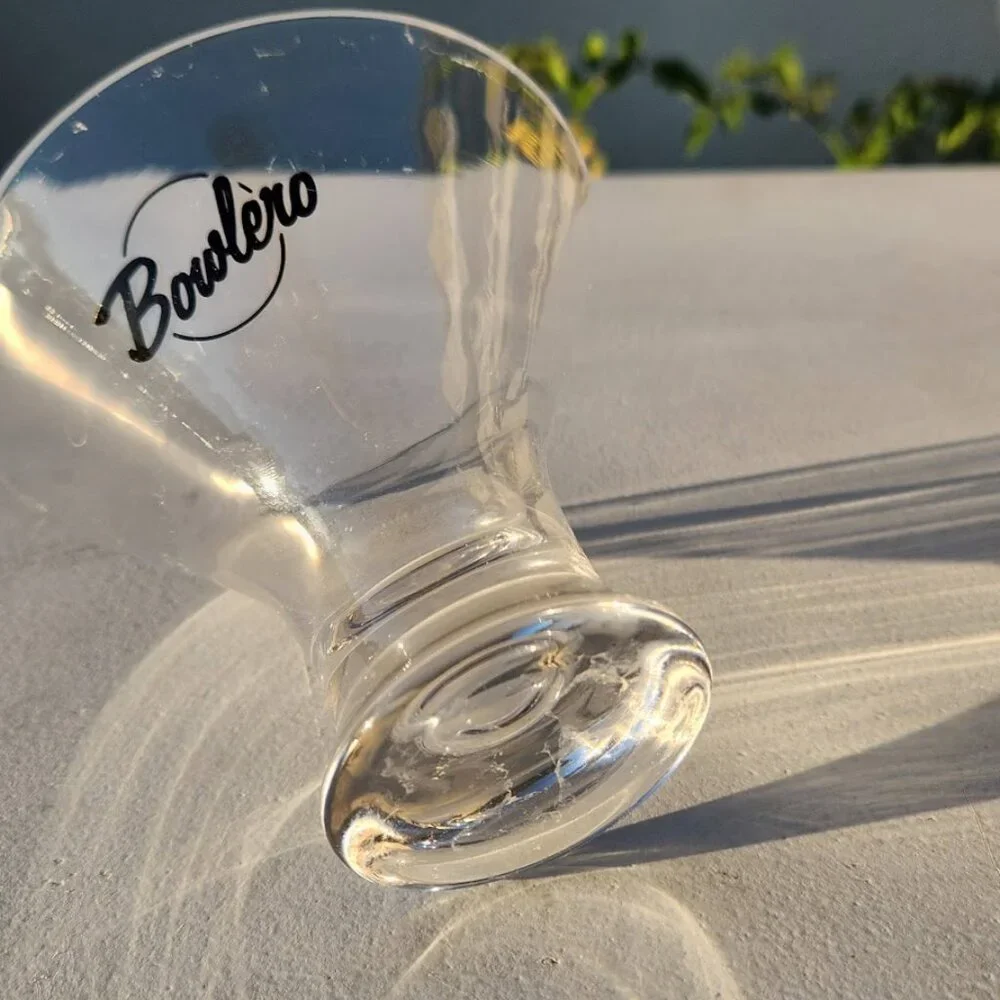 Bowlero Martini Liquor Cocktail Drinking Glass Stemless Heavy Base Bottom Bowlin